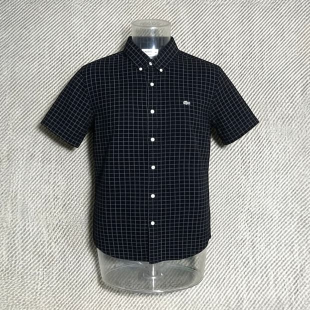 [M] Lacoste 라코스테 신형 다크네이비 반팔 체크셔츠