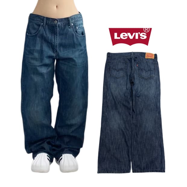 리바이스 559 새깅 워싱 스케이터 와이드 데님팬츠