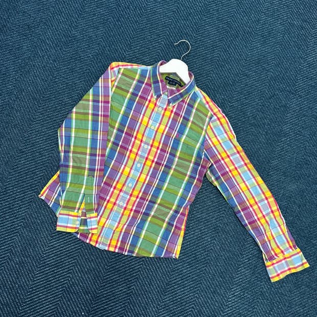 [여성10] 폴로 체크 셔츠