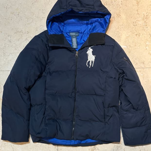 폴로 랄프로렌 빅포니 블루 패딩