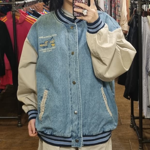 [Hi] vtg 빈티지 데님바시티 자켓 블루