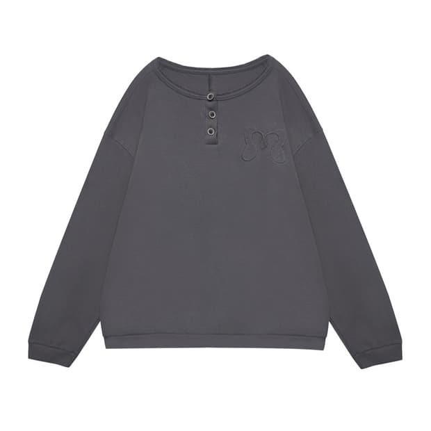 미레코 SYMBOL PIGMENT WAFFLE T CHARCOAL