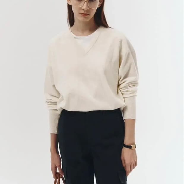 던스트 포 우먼 유니섹스 브이넥 니트 스웨터 m(새상품)