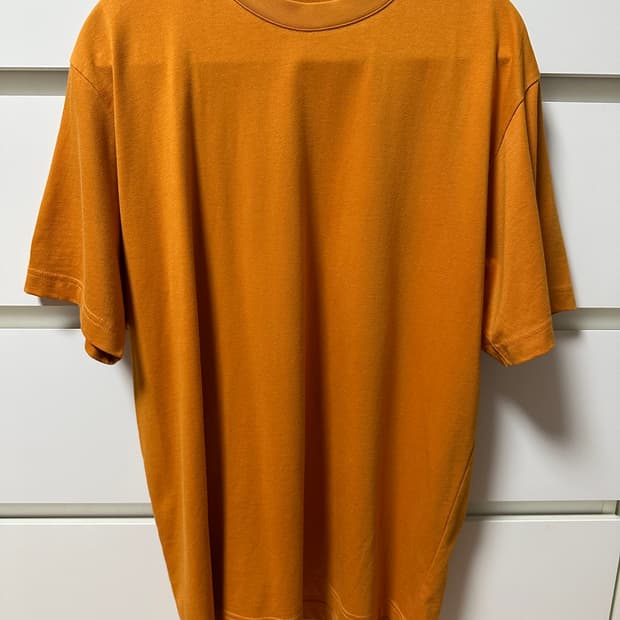 [L] 무지 무인양품 MUJI 크루넥 반팔 오렌지