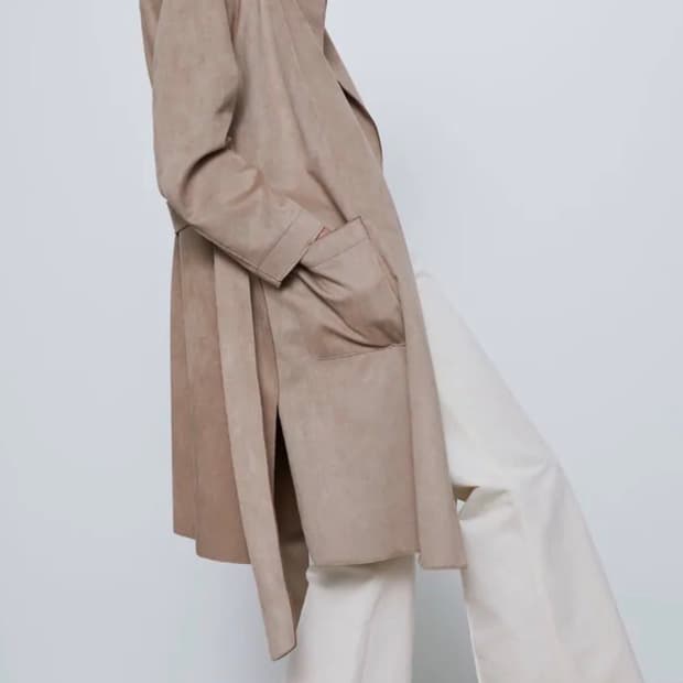zara 스웨이드 코트 베이지 s