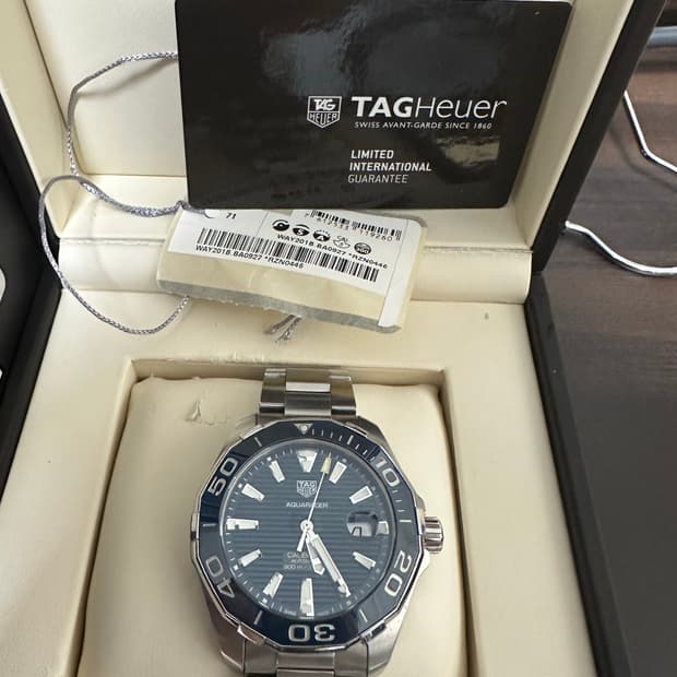 태그호이어 아쿠아레이서 오토매틱 청판