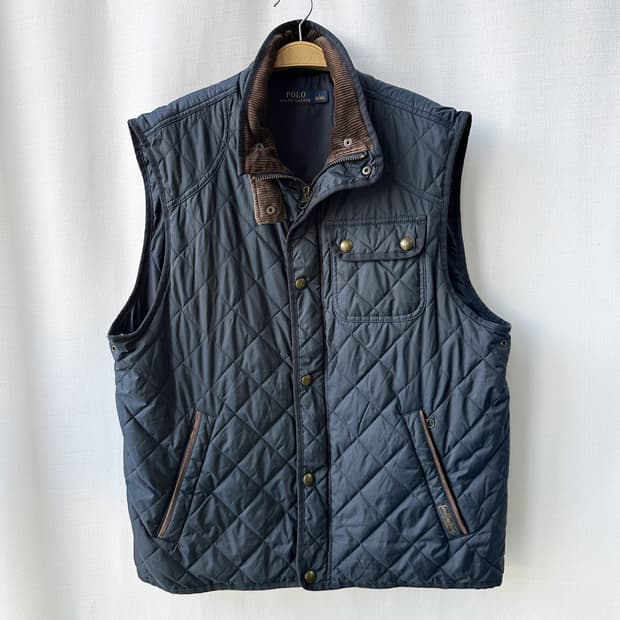 폴로 랄프로렌 퀼팅 경량 베스트 네이비 L