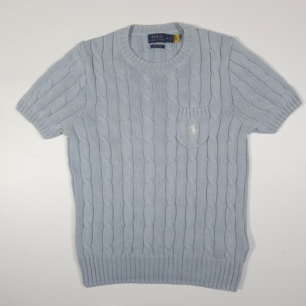폴로 랄프로렌 반팔 케이블 니트
