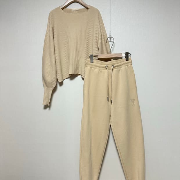 아미 하트로고 트랙 조거팬츠 xxs