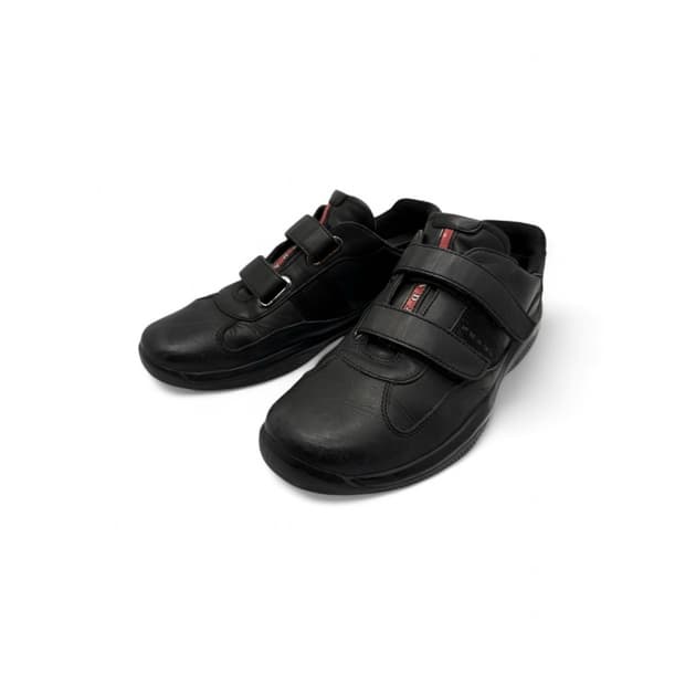 프라다 스포츠 아카이브 가죽 스트랩 스니커즈