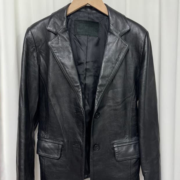 블랙 양가죽 자켓