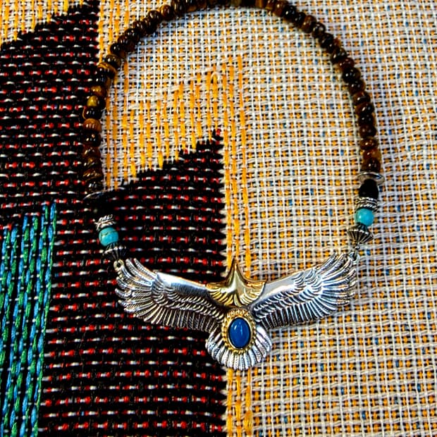 3Cross silver free egle Navaho bracelet