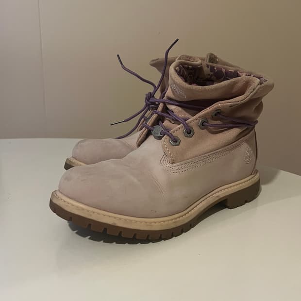 팀버랜드 롤탑 부츠 베이지 핑크