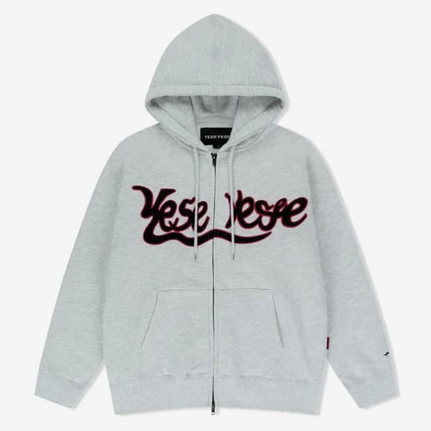 예스아이씨 Logo Zip-up Hoodie Light Grey(M)
