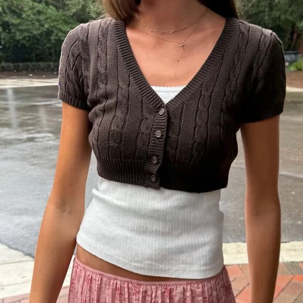 브랜디멜빌 larah short sleeve 가디건