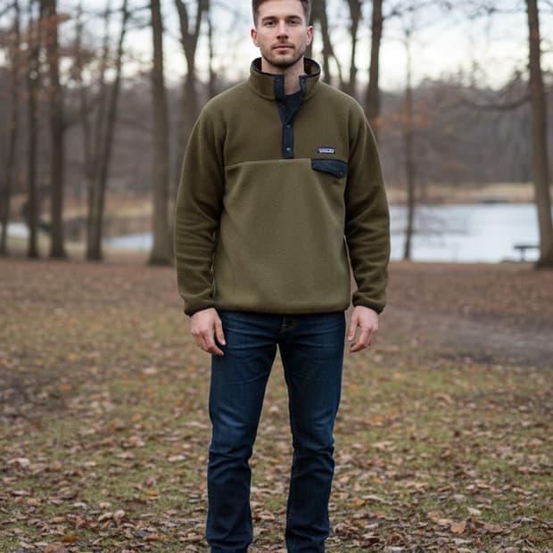 파타고니아 신칠라 스냅티 스웨터 카고그린 색상 XL
