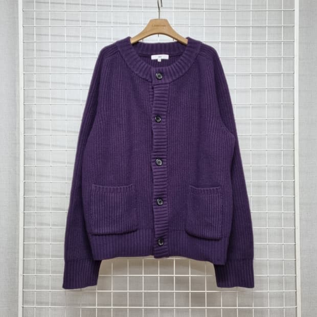 irn 이른 새들 니트가디건 M (퍼플)