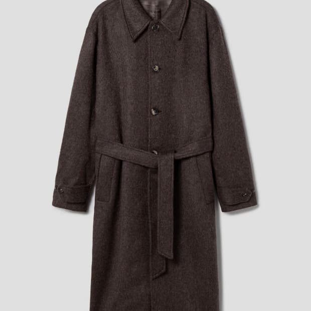 De bonne facture 드본팩쳐 울모헤어 발마칸 오버코트 48