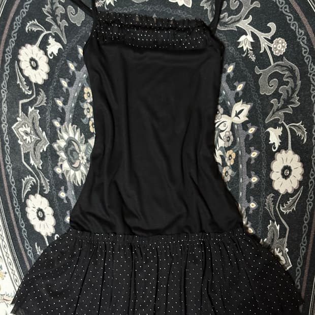 Vintage 롱슬리브 나시 원피스