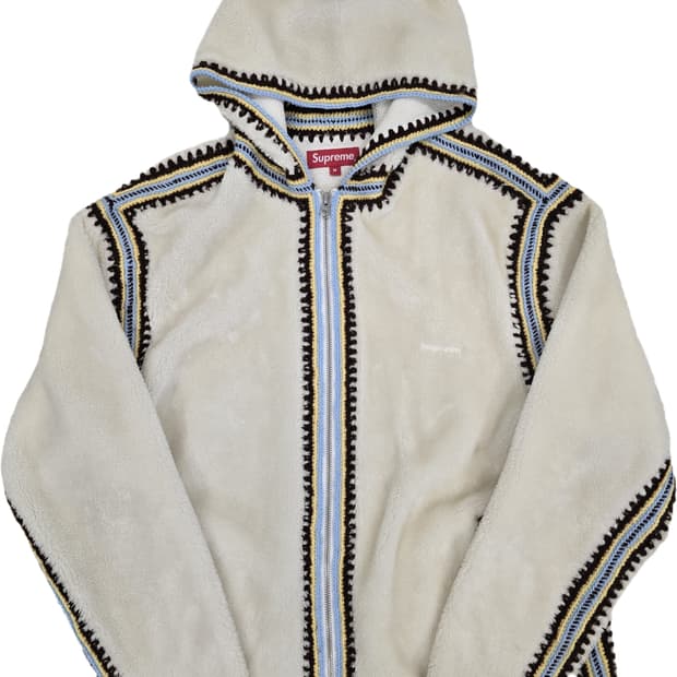 Supreme 슈프림 크로쉐 후드집업 M