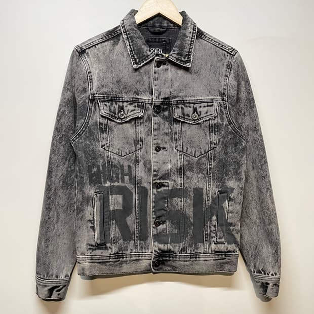 자라 흑청 데님자켓