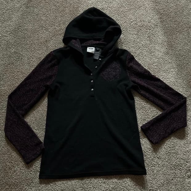 할리데이비슨 레오파드 후드티 