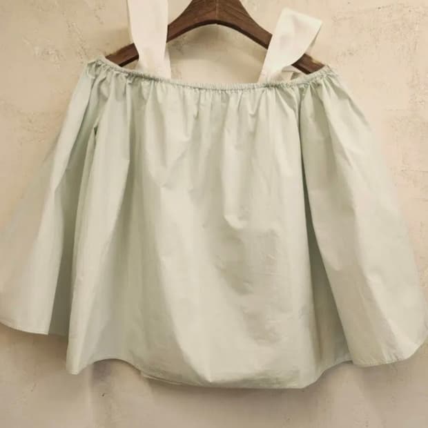 렉토 오프숄더 셔츠탑 