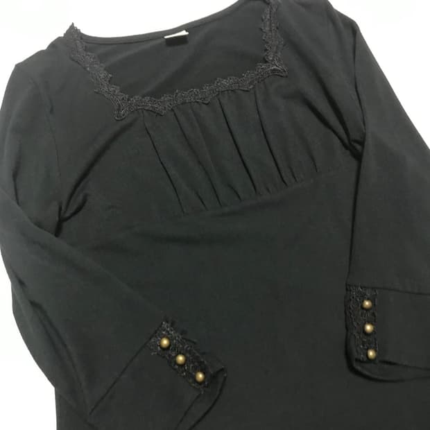 axes femme 엑시즈 팜 블랙 셔링 롱슬리브