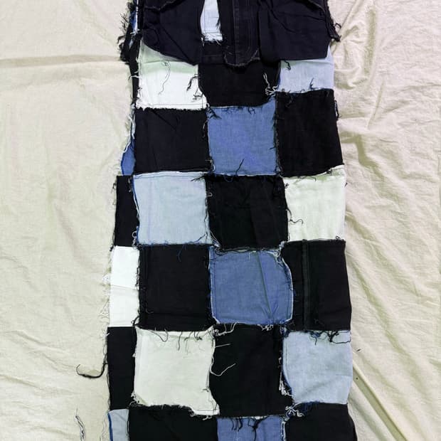 빈티지 커스튬 패치 스커트 