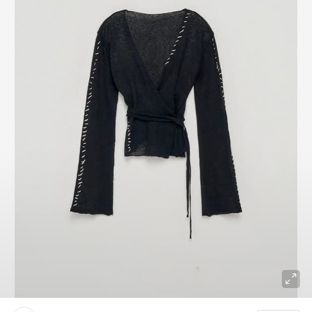 마뗑킴 랩 가디건 블랙 F