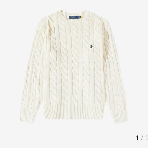 폴로 랄프로렌 케이블니트 아이보리 XL 