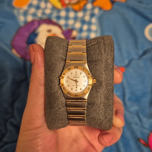 오메가 컨스틸레이션 18k콤비 다이아 12p 쿼츠