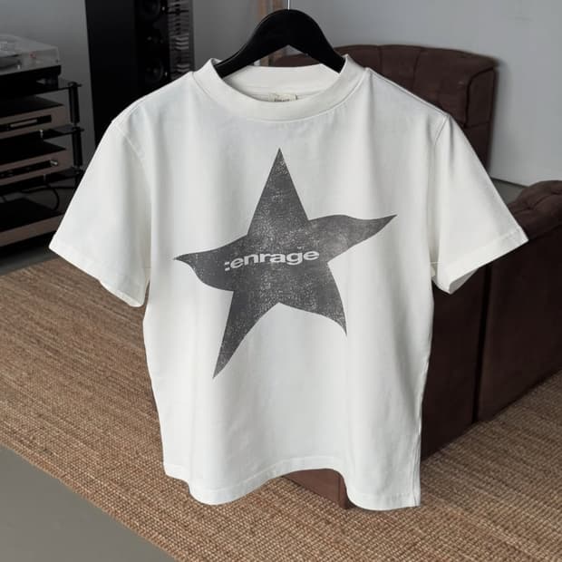 ENRAGE STAR 90S TEE - VINTAGE WHITE
