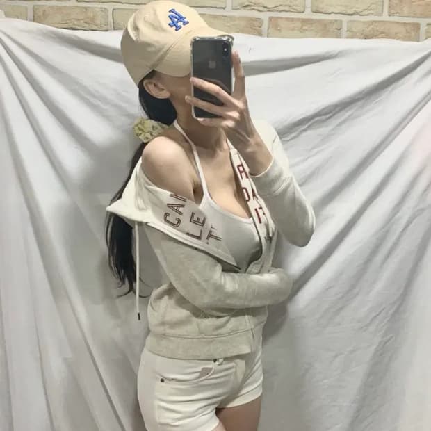 아메리칸이글 후드집업,연그레이,XS