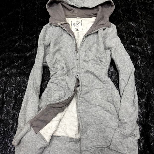 “Vintage” Grey Minimal mood 2-way Hoodie