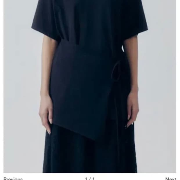 Overlay Tie Detail T-Shirt [ Black ]