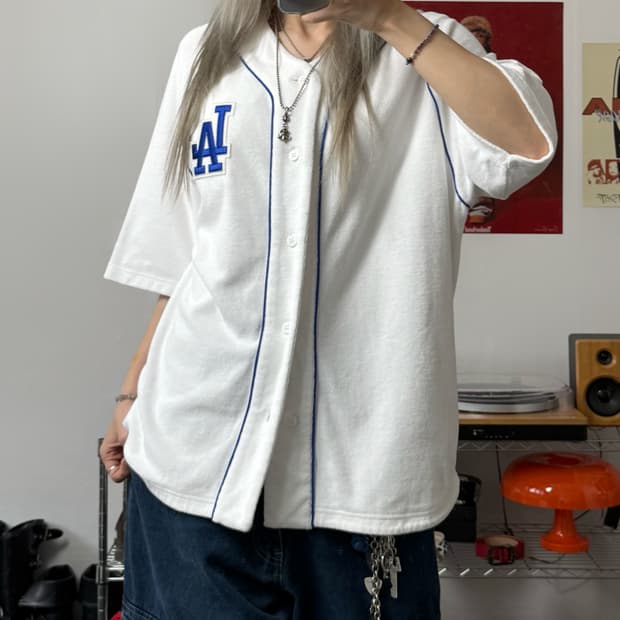 MLB 00s LA 다저스 타월 베이스볼 화이트 저지