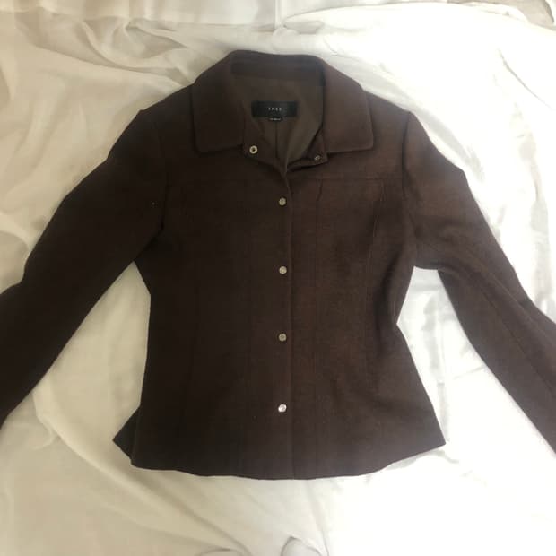 브라운 셔츠 자켓 