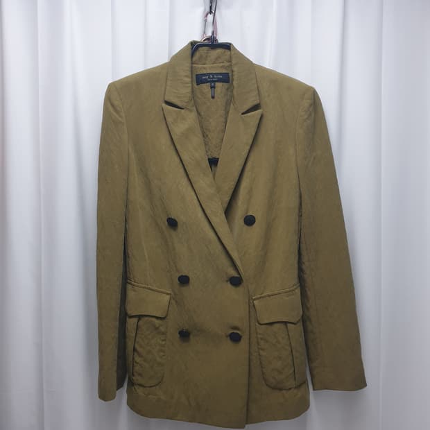 래그앤본 더블 블레이저 카키색