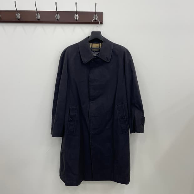 버버리 네이비 싱글 트렌치 코트