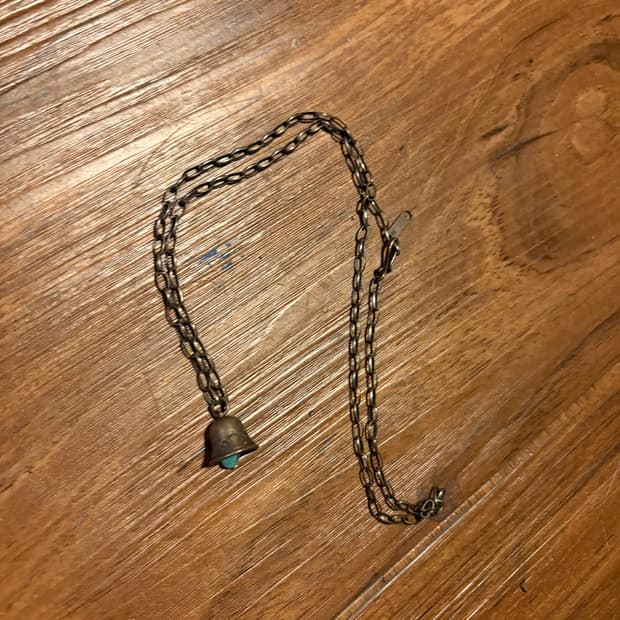 925 STERLING SILVER 터키석 벨 체인 목걸이