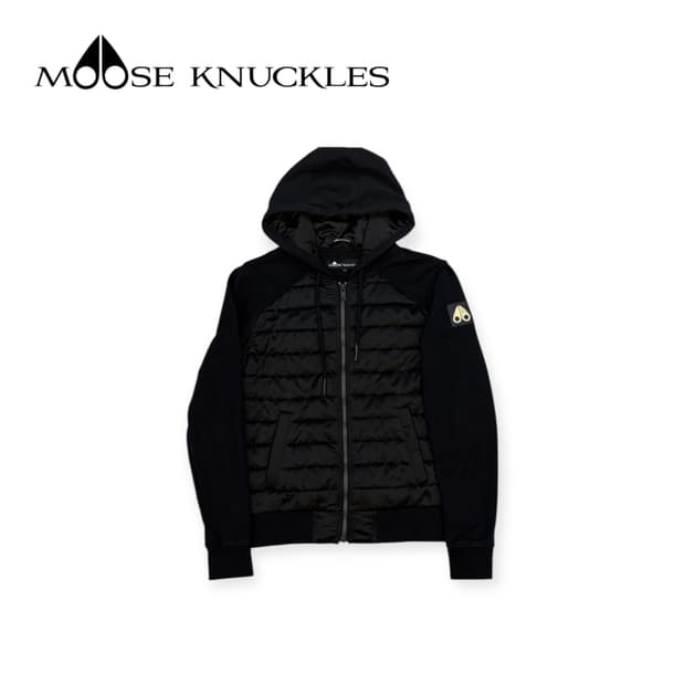 무스너클 다운 퀄팅 스웻 하이브리드 집업