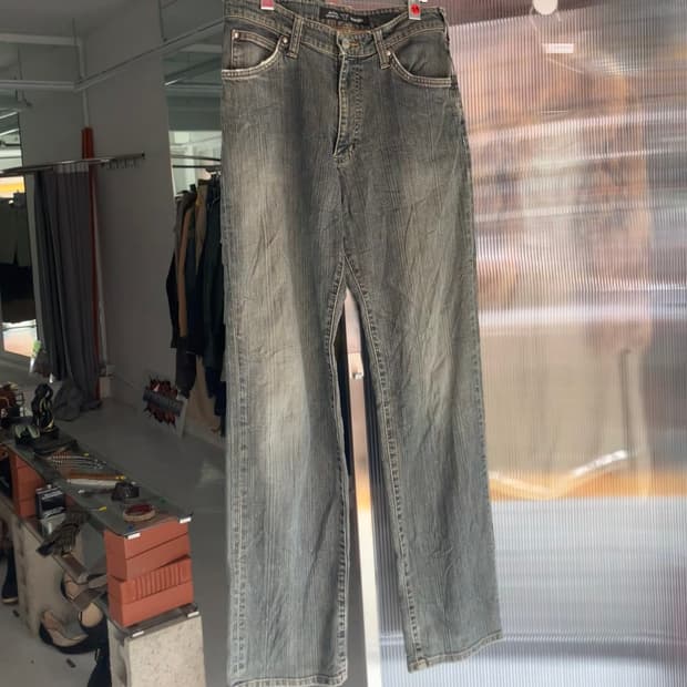 랭글러 흑청 데님진