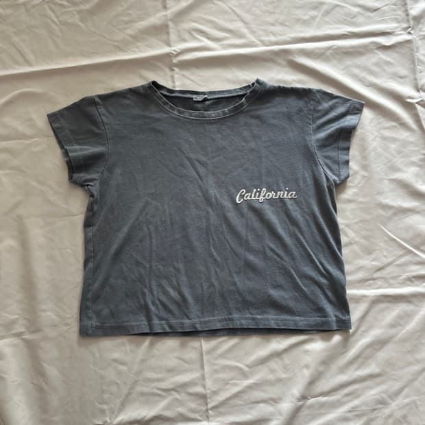 brandy melville 캘리포니아 탑 반팔 티셔츠