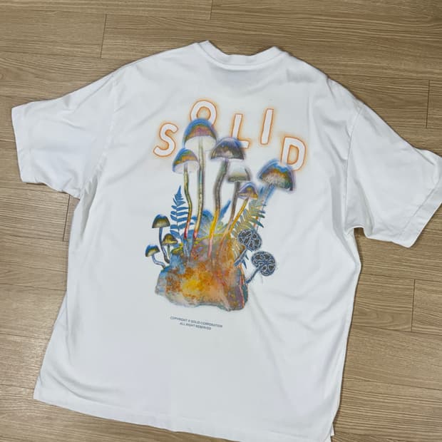 [48] 솔리드옴므 25SS 머쉬룸 백로고 티셔츠 화이트