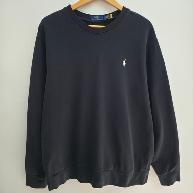 [XL] 폴로 랄프로렌 블랙 맨투맨 신형 큐알택