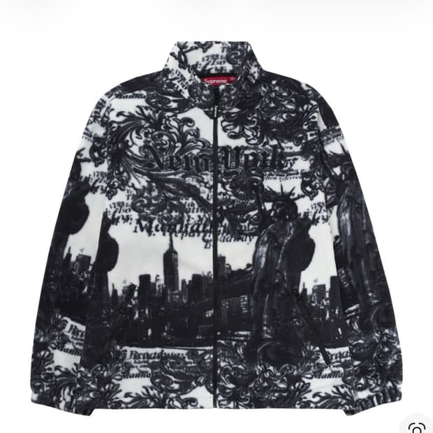 슈프림 뉴욕 플리스 자켓 화이트 - 25FW