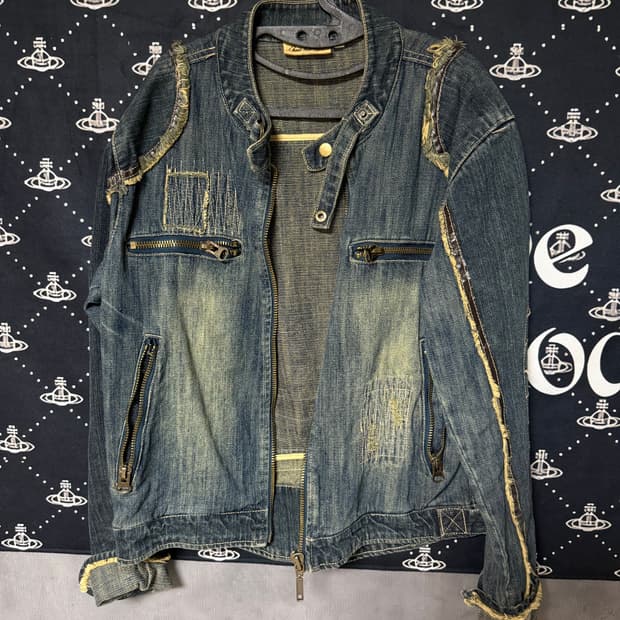 일본 빈티지 데님 워싱 자켓 
