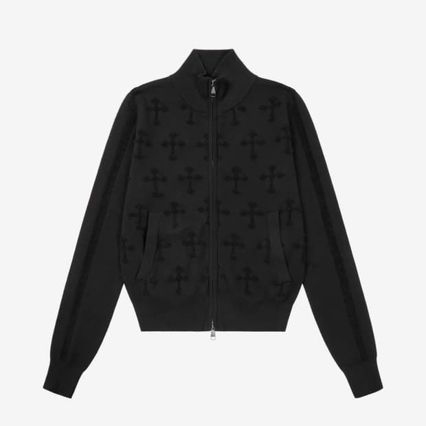아캄 집업 Cross Boucle Knit Zip-Up