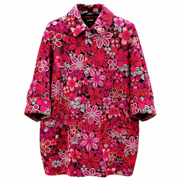 꼼데가르송 매장판 플라워 패턴 코트 XS 파워정품